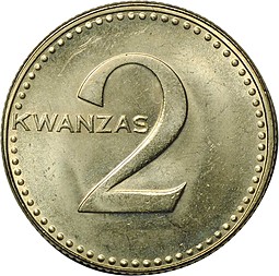 Монета 2 кванза 1975 Ангола