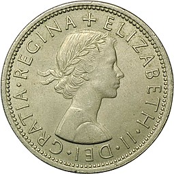 Монета 2 шиллинга 1966 Великобритания