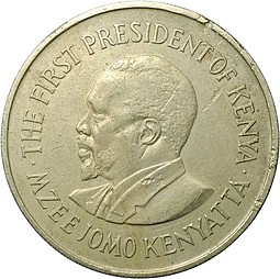 Монета 2 шиллинга 1969 Кения