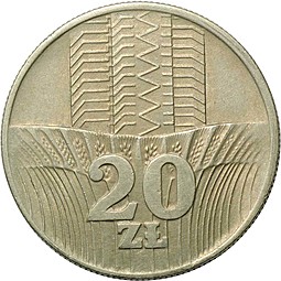 Монета 20 злотых 1974 Польша