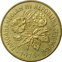 Монета 20 франков 1978 Мадагаскар