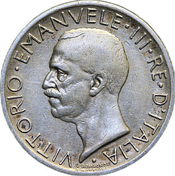 Монета 5 лир 1927 Италия