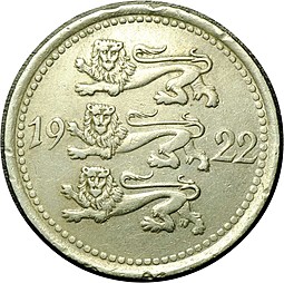 Монета 5 марок 1922 Эстония