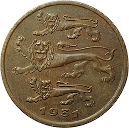 Монета 5 центов 1931 Эстония