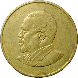 Монета 5 центов 1967 Кения