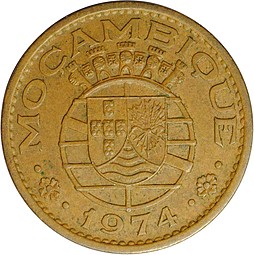 Монета 50 сентаво 1974 Мозамбик