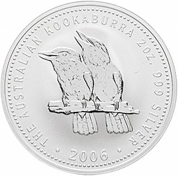 Монета 2 доллара 2006 Кукабарра Австралия