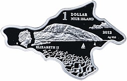 Монета 1 доллар 2012 Ласточкино гнездо Остров Ниуэ