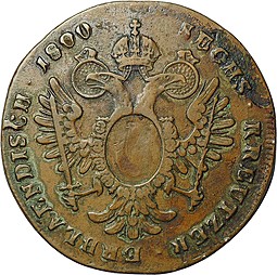 Монета 6 крейцеров 1800 S Австрия