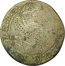 Монета 6 грошей 1625 Польша