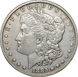 Монета 1 доллар 1885 Моргана США