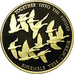 Монета 100 долларов 1978 Национальное единство Канада