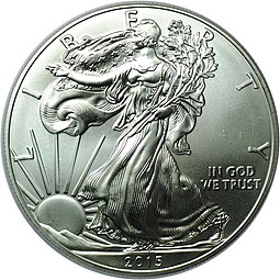 Монета 1 доллар 2015 Шагающая свобода США