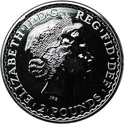 Монета 2 фунта 2013 Стоящая Британия Великобритания