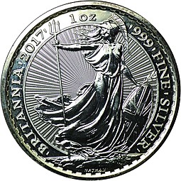 Монета 2 фунта 2017 Стоящая Британия Великобритания