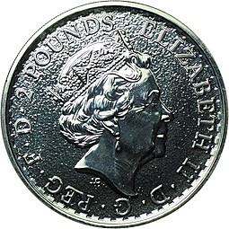 Монета 2 фунта 2017 Стоящая Британия Великобритания