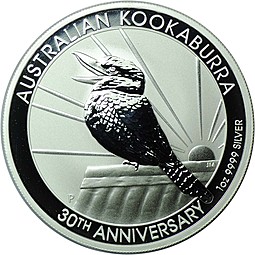 Монета 1 доллар 2020 Кукабарра 30 лет Австралия