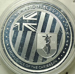 Монета 2 доллара 2018 Монтсеррат Восточные Карибы