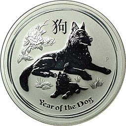 Монета 1 доллар 2018 Год Собаки Австралия