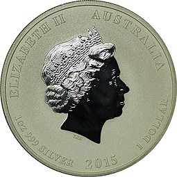 Монета 1 доллар 2015 Год Козы Австралия