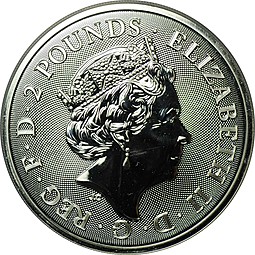 Монета 2 фунта 2018 Год Собаки Великобритания