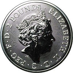 Монета 2 фунта 2019 Букингемский дворец Великобритания