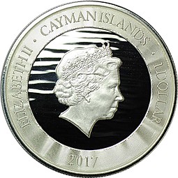 Монета 1 доллар 2019 Атлантический голубой марлин Кайманы