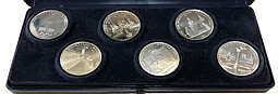 Набор 1 рубль 1977-1980 Олимпиада-80 АЦ 6 монет в оригинальной коробке