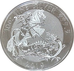 Монета 10 фунтов 2019 Георгий Победоносец Великобритания