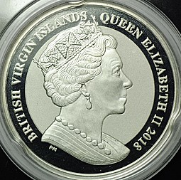 Монета 1 доллар 2018 Пегас Британские Виргинские острова