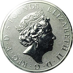 Монета 5 фунтов 2018 Звери Королевы - Единорог Шотландии Великобритания