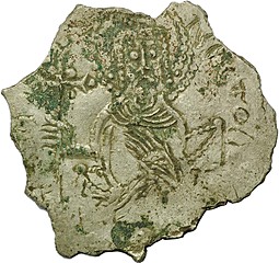 Монета Сребреник 1015 - 1016 Святополк Владимирович "Окаянный"