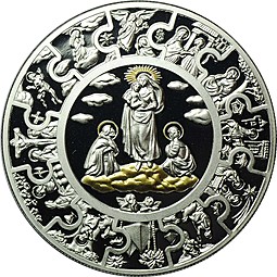 Монета 5 Долларов 2010 Дева Мария Либерия