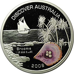 Монета 1 доллар 2008 Дискавери Откройте Австралию Брум Австралия