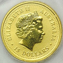 Монета 15 долларов 1999 Кенгуру Австралия