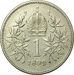 Монета 1 крона 1899 Австрия