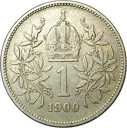 Монета 1 крона 1900 Австрия
