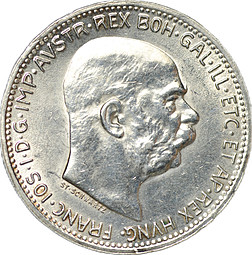 Монета 1 крона 1914 Австрия