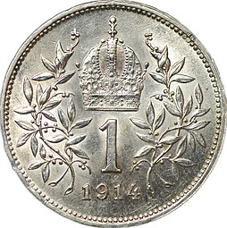 Монета 1 крона 1914 Австрия