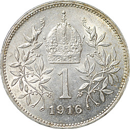 Монета 1 крона 1916 Австрия