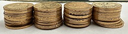 Инвестиционный лот золотые 5 рублей 1897 - 1901 Николая 2 - 40 монет золото