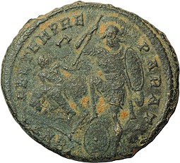 Монета Фоллис 337-361 Констанций II Римская Империя