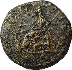 Монета Ассарий 147-175 Фаустина Младшая Римская Империя