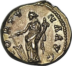 Монета Денарий 117-138 Адриан Римская Империя