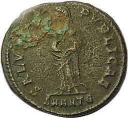 Монета Нуммий 325-326 Фауста Римская Империя
