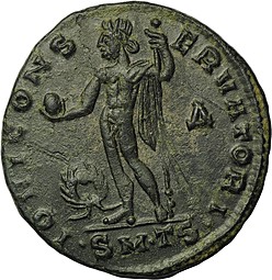 Монета Фоллис 312-315 Константин I Римская Империя