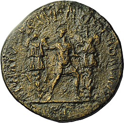 Монета Дупондий 116 Траян Римская Империя