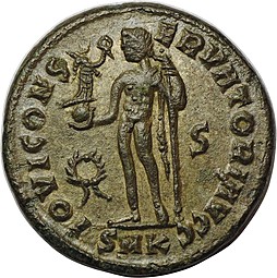 Монета Фоллис 317-320 Лициний I Римская Империя