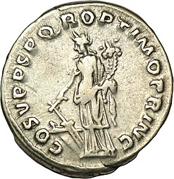 Монета Денарий 98-117 Траян Римская Империя