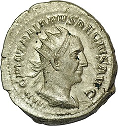 Монета Антониниан 248-251 Траян Деций Римская Империя